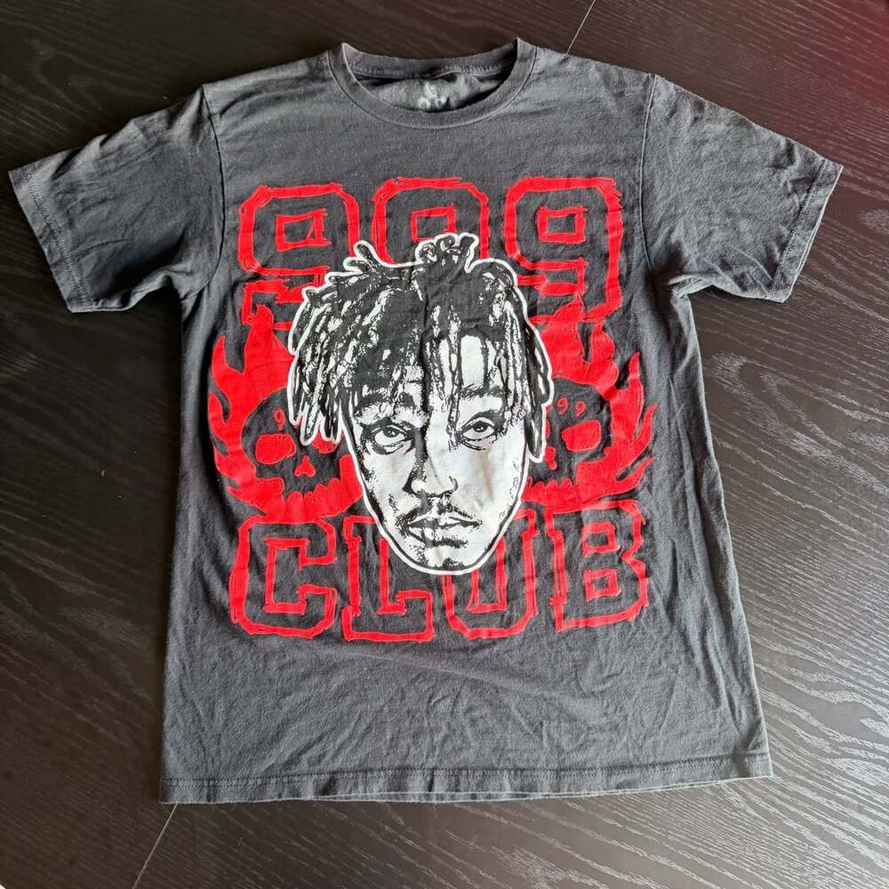 999 Club Juice WRLD Portrait 999 Club Black T-Shirt Small Rare